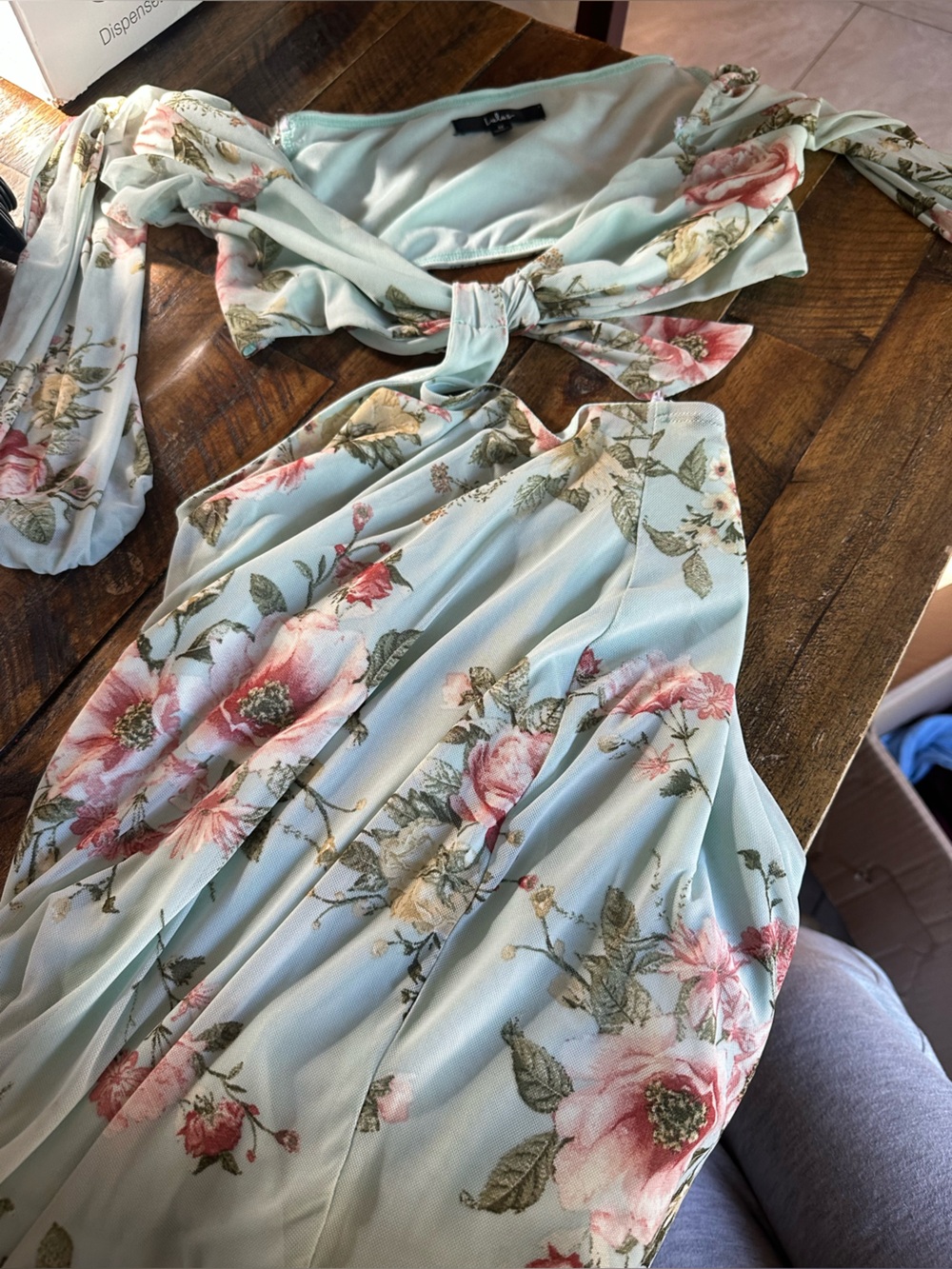 Windsor Mint Green Floral Mini Dress